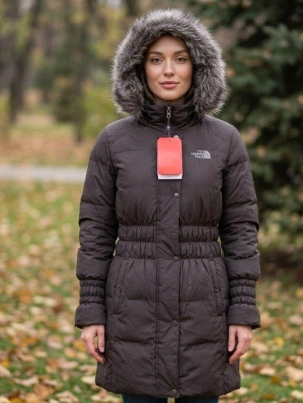 The North Face Women's Medium Black Quilted Faux-Fur Hooded Parka